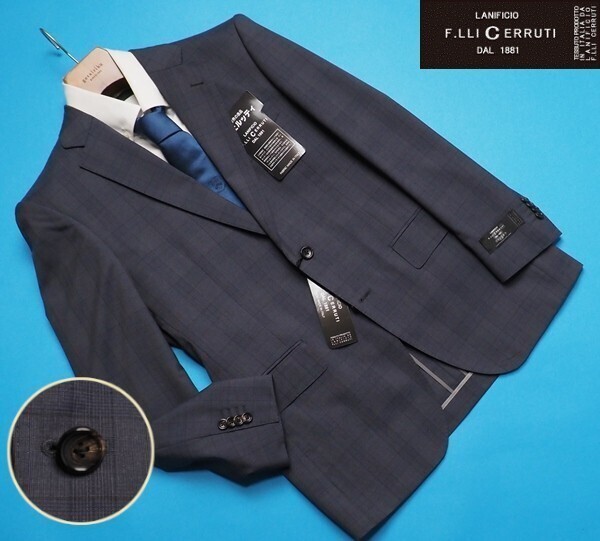 新品7.5万円 大手百貨店扱い『チェルッティ oxygen 伊製生地』シルクコットン混 グレンチェック ジャケット/ブレザーA7灰(H) 3553450拍卖