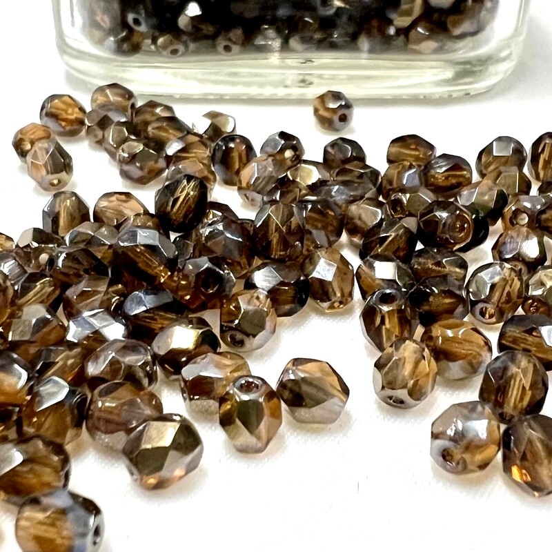 チェコビーズ ファイアポリッシュ 5mm 30個【 スモークトパーズBR 3-9】ファイヤーポリッシュ 手芸 ビーズ アクセサリー アクセサリー拍卖