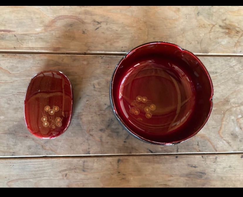 【送料無料】菓子器と楊枝入れ 2個セット 木製 工芸品 和食器 拍卖