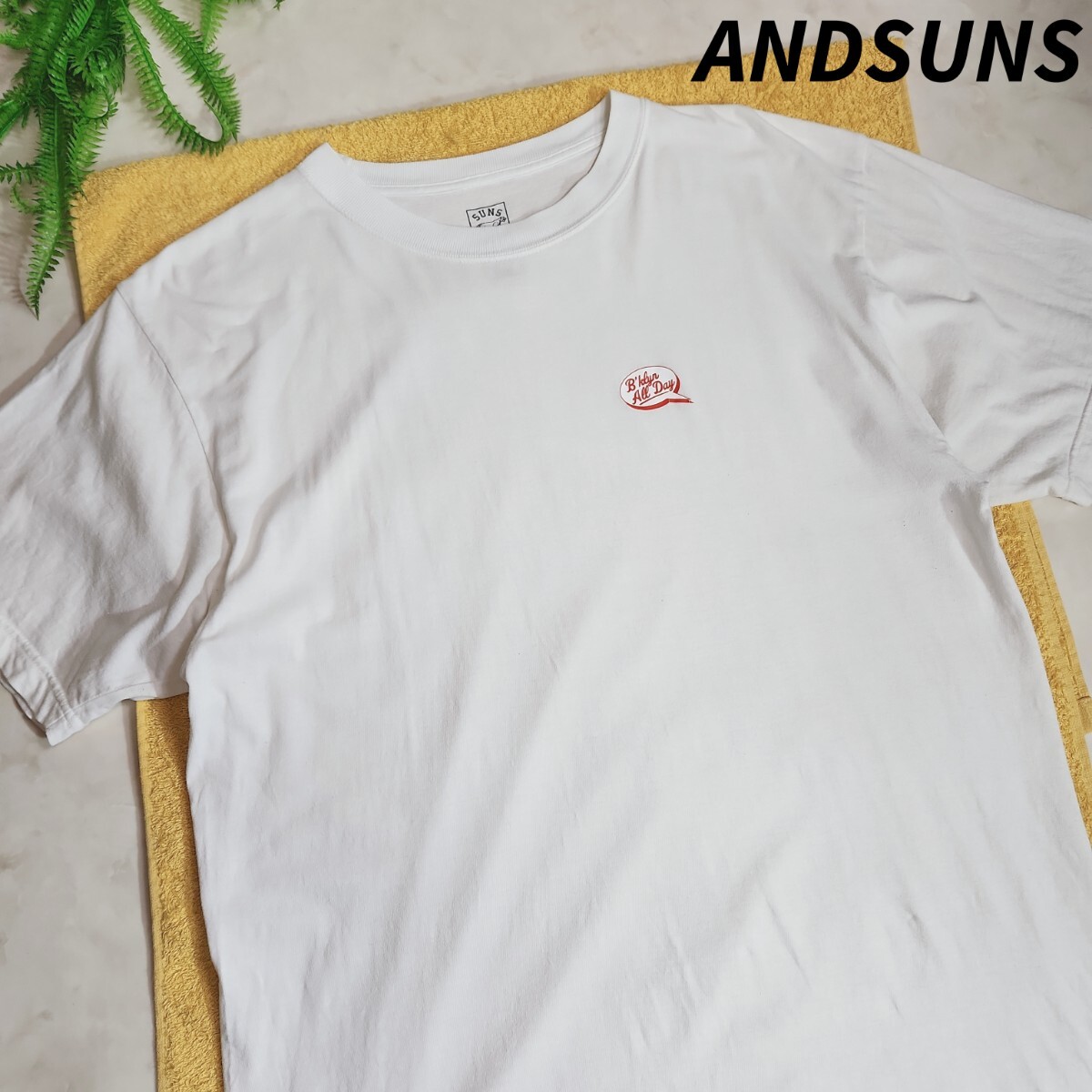 ANDSUNS brooklyn all day Tシャツ 白 XL 83596拍卖