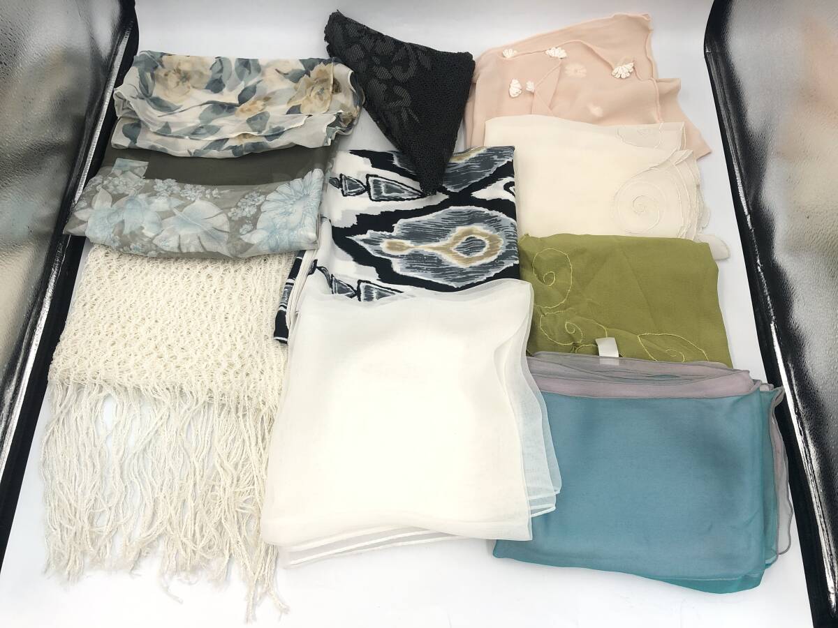 ★10点おまとめ スカーフ ストール ショール 首巻き 絹 マフラー セット品 ハンカチ 小物 ノンブランド拍卖