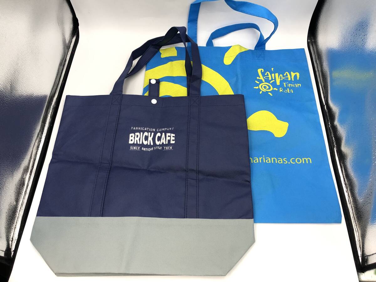 ★2点セット トートバッグ BRICK CAFE 青 ブルー系 エコバッグ 手提げ袋 買い物袋拍卖