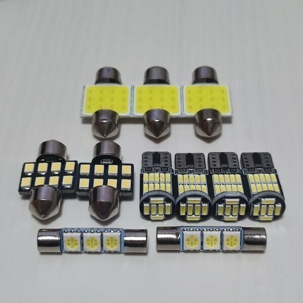 CV1W デリカ D:5ビッグマイナーチェンジ 超爆光! T10 LED ルームランプ COB全面発光 11個セット 三菱 /26/t28/t31/f3拍卖