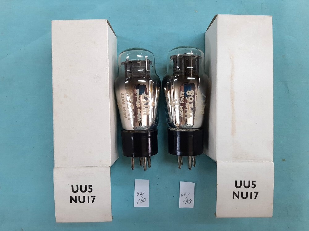 即決あり■傍熱型両波整流管 NU17 / UU5 / VU39 英国 2本組 チェックOK拍卖