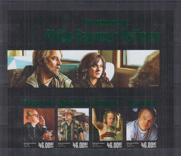 モザンビーク切手『フィリップ・ホフマン』4枚シート拍卖