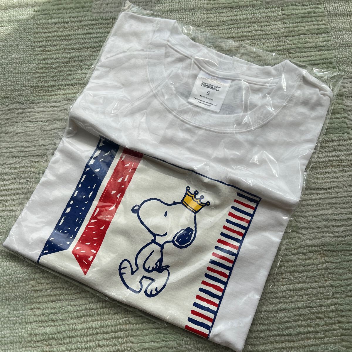 送料込!スヌーピー ハラダ ラスク コラボ 日本製 Tシャツ ホワイト Sサイズ M 綿100% レディース メンズ フリー拍卖