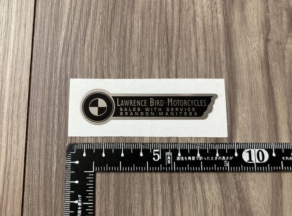 送料無料 Lawrence Bird Motorcycles ステッカー ホイル 75mm x 20mm拍卖