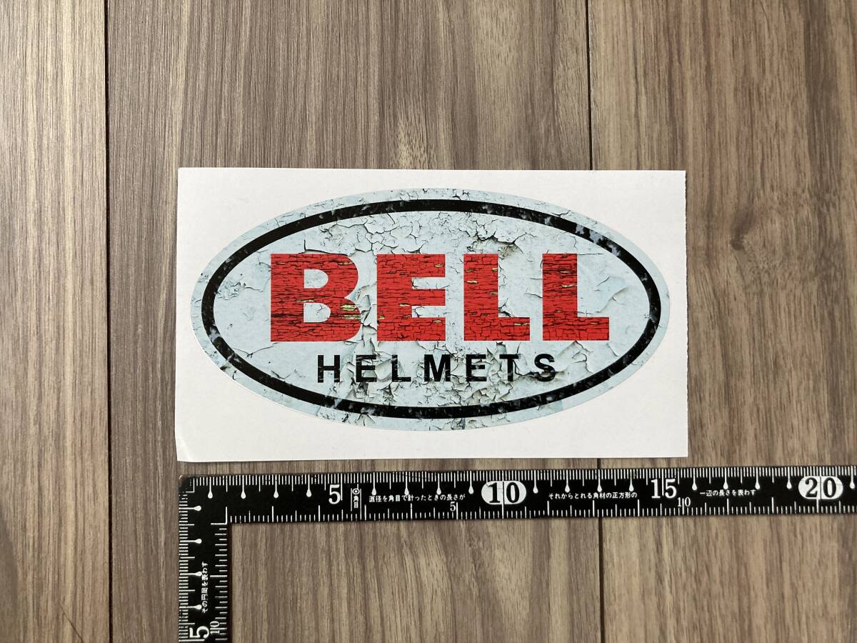 送料無料 Bell Helmets ベル ロゴ クラックド ステッカー 150mm x 76mm拍卖