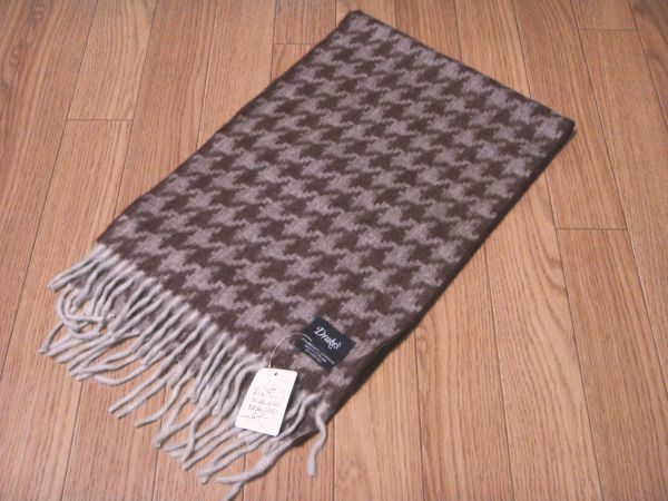 【新品】Drake's ハウンドトゥース ウール アンゴラ マフラー ワイン拍卖