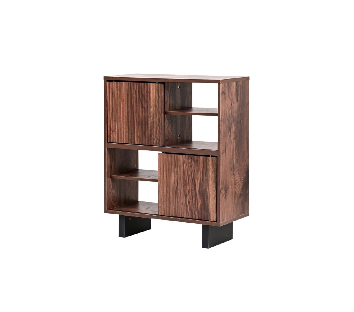 Aalto シェルフ ラック ルーター収納 ブラウン×ブラック拍卖