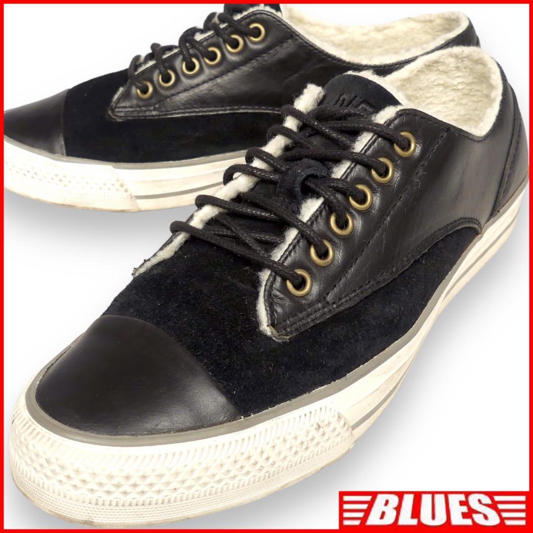 即決★DIESEL★25.5cm レザースニーカー メンズ 8.5 黒 本革 ウォーキングシューズ 本皮 スニーカー 革靴 アウトドア拍卖