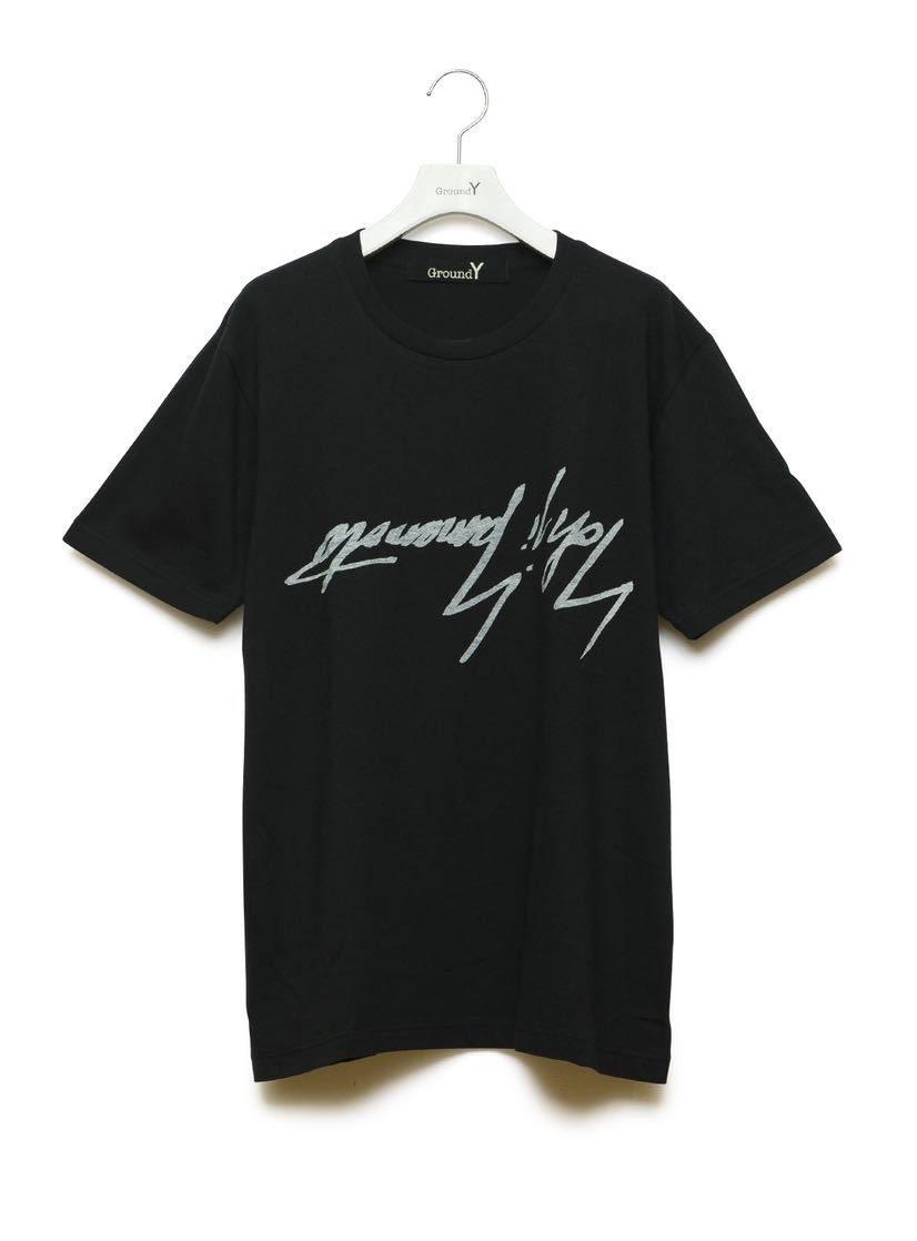 GroundY 逆さロゴ 半袖Tシャツ ブラック グラウンドワイ Ground Y ヨウジヤマモト YOHJI YAMAMOTO拍卖