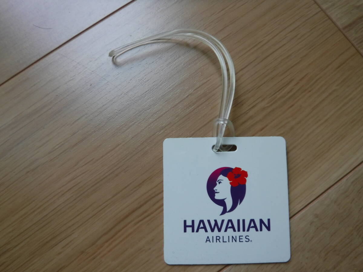 税不要特価 新品!HAWAIIAN AIRLINES ハワイアンエアラインズ ハワイアン航空 大きめマーク&ロゴ ネームタグ♪拍卖