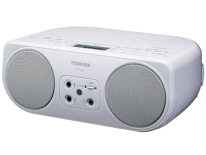 新品■東芝 TOSHIBA TY-C200(W) CDラジオ ワイドFM対応 ホワイト リモコン付 語学学習に拍卖
