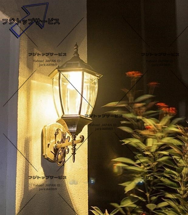 ソーラーライト レトロ LEDライト 欧式壁ランプ 通路灯 屋外ガーデンライト 壁面ライト 防水ライト 超高輝度ライト拍卖