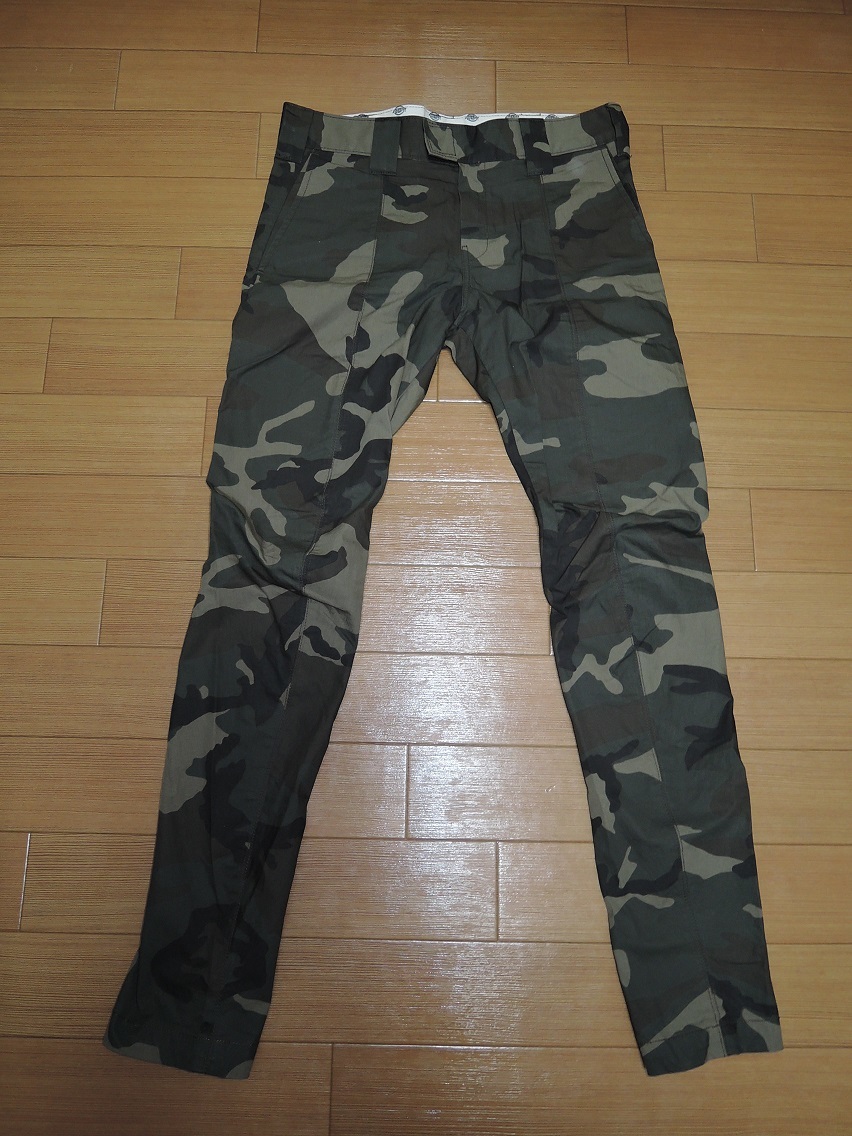 AKM エーケーエム × Dickies カモフラ パンツ S 迷彩 薄手 ディッキーズ/拍卖