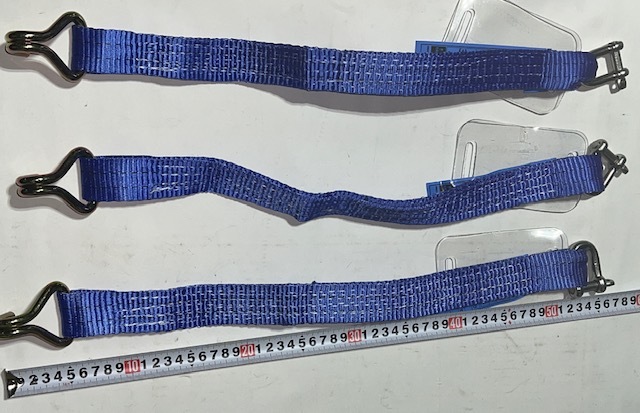 ◆◇ラッシングベルト◆取り換え用 ◆35幅◆50cm固定側◆あて付き◆フック付き◆シャックル付◆未使用新品拍卖
