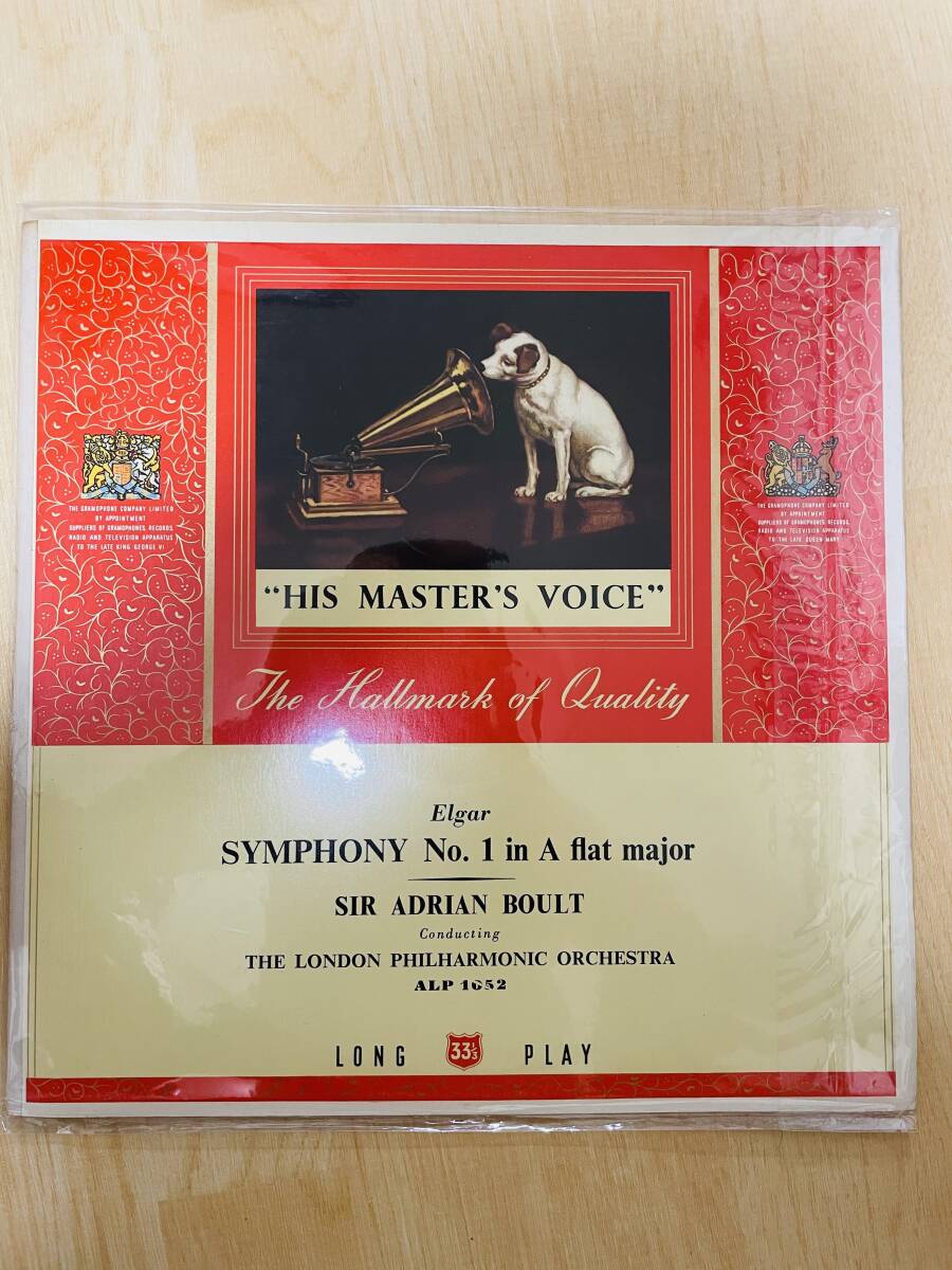Long Play レコード HIS MASTER'S VOICE:ALP 1052 /Elgar symphony No.1 in A flat major Sir Adrian Boult London Philharmonic orchestra拍卖