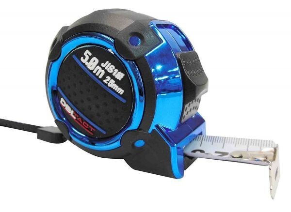 DELTACT JIS 極厚コンベックス DJC-255B ブルー ※823615 長さ5.0m テープ幅25mm拍卖