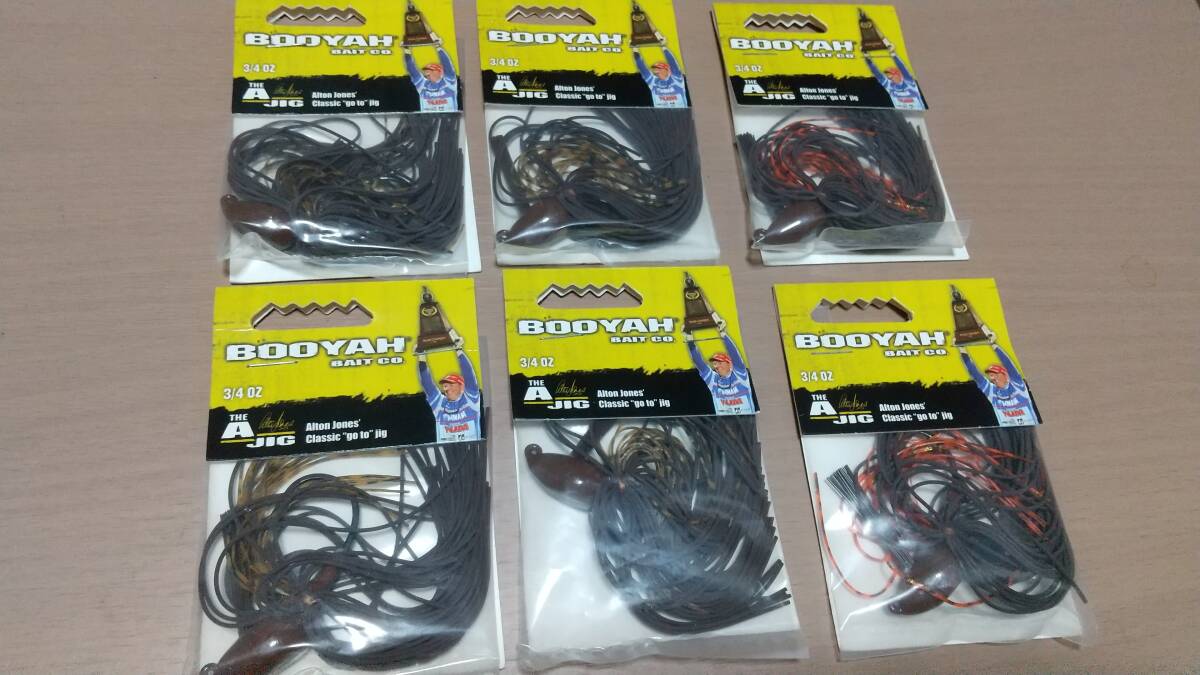 10 アルトンジョーンズ クラッシック GO TO JIG 3/4oz 6個 #48 #45 Alton Jones' ラウンド 太ラバー ブーヤ BOOYAH 新品購入未使用品拍卖