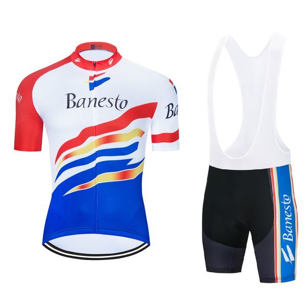 新品 レトロデザイン 上下セット No61 Lサイズ スペイン サイクルジャージ ウェア 半袖 メンズ サイクリング MTB ロードバイク 自転車拍卖