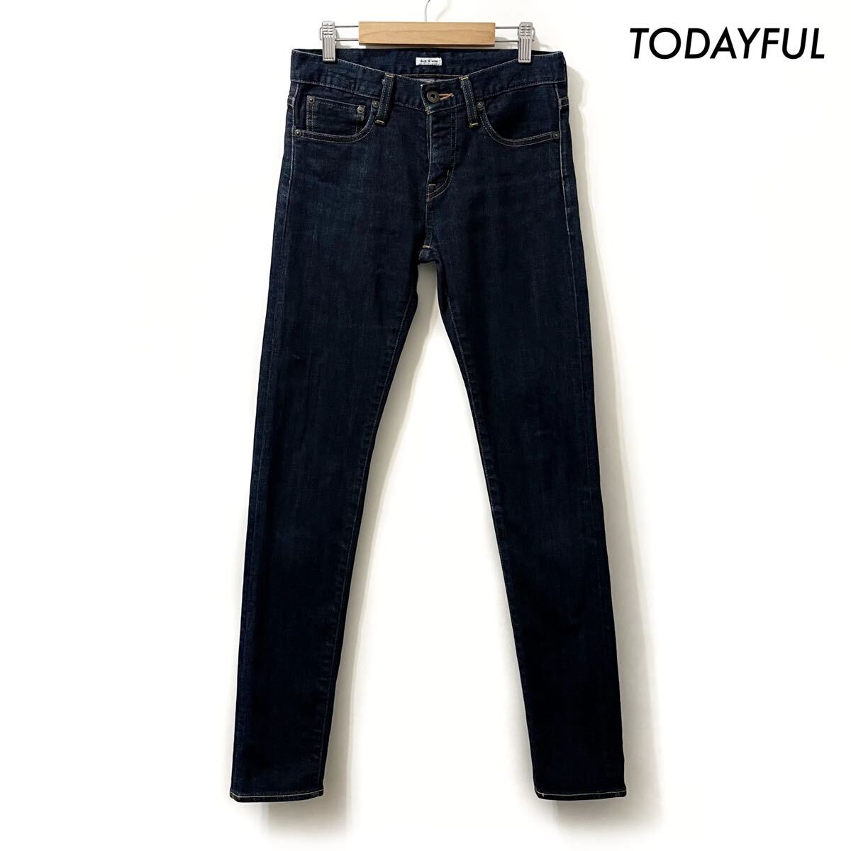 【送料無料】TODAYFUL トゥデイフル★タイトジーンズ インディゴ 24サイズ拍卖