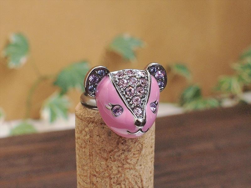アナスイANNA SUI・愛らしいクマのリング☆ベアアクセサリービジュー装飾りパーティー拍卖