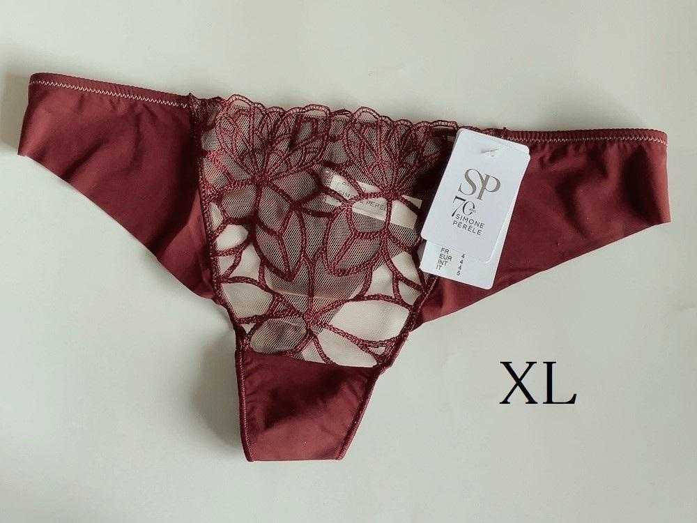 XL☆Simone Perele シモーヌ ペレール  高級海外タンガ 赤茶色拍卖