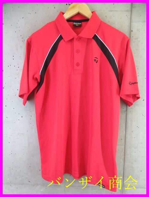 【送料300円可】005c566◆良品です◆吸汗速乾◆Taylor Made テーラーメイド 半袖ドライポロシャツ L/ゴルフジャケット/ベスト/パンツ拍卖