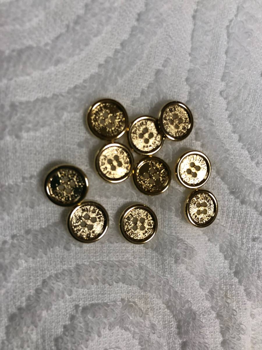 219 金 ボタン 10個セット 約10㍉ 未使用品 手芸 裁縫 ハンドメイド DIY リメイク拍卖