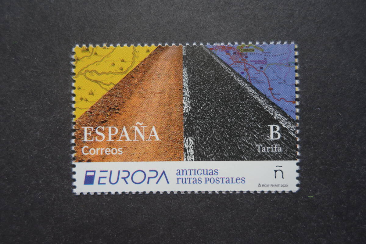 外国切手:スペイン切手 「(2020年ヨーロッパ切手)共通テーマ・昔の郵便ルート」 1種完 未使用拍卖