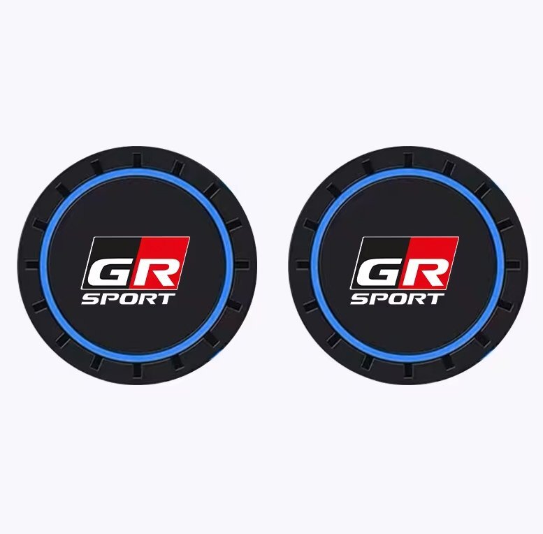 ★定形外送料無料 ●トヨタ GR SPORT ドリンクホルダーマット 滑り止め ウォーターカップ保護マット アクセサリ 2個セット 70mm拍卖