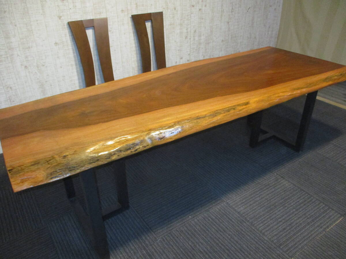 #1238■ オカン デンヤ 一枚板 無垢 テーブル 板 ローテーブル ダイニングテーブル カウンター 座卓 天板 無垢一枚板 デスク拍卖