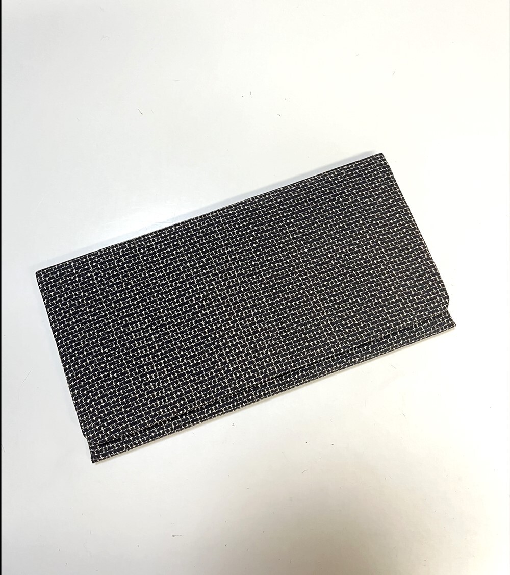 花とら●リサイクル和装小物 札入れ 二つ折り 紬 未使用品 超美品 240711拍卖