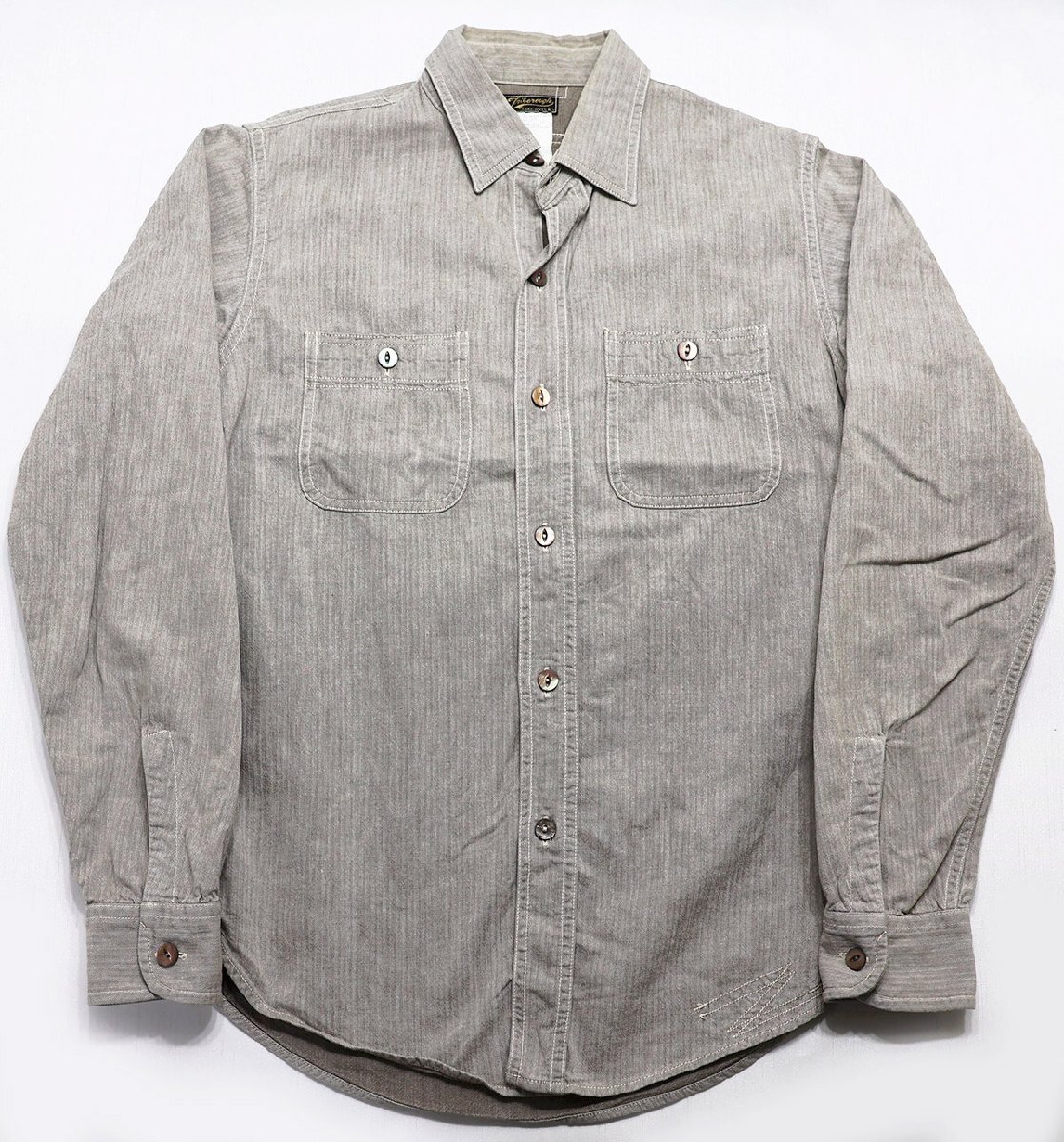 COLIMBO (コリンボ) HERRINGBONE WORK SHIRT / ヘリンボーン ワークシャツ グレー size 14(S)拍卖