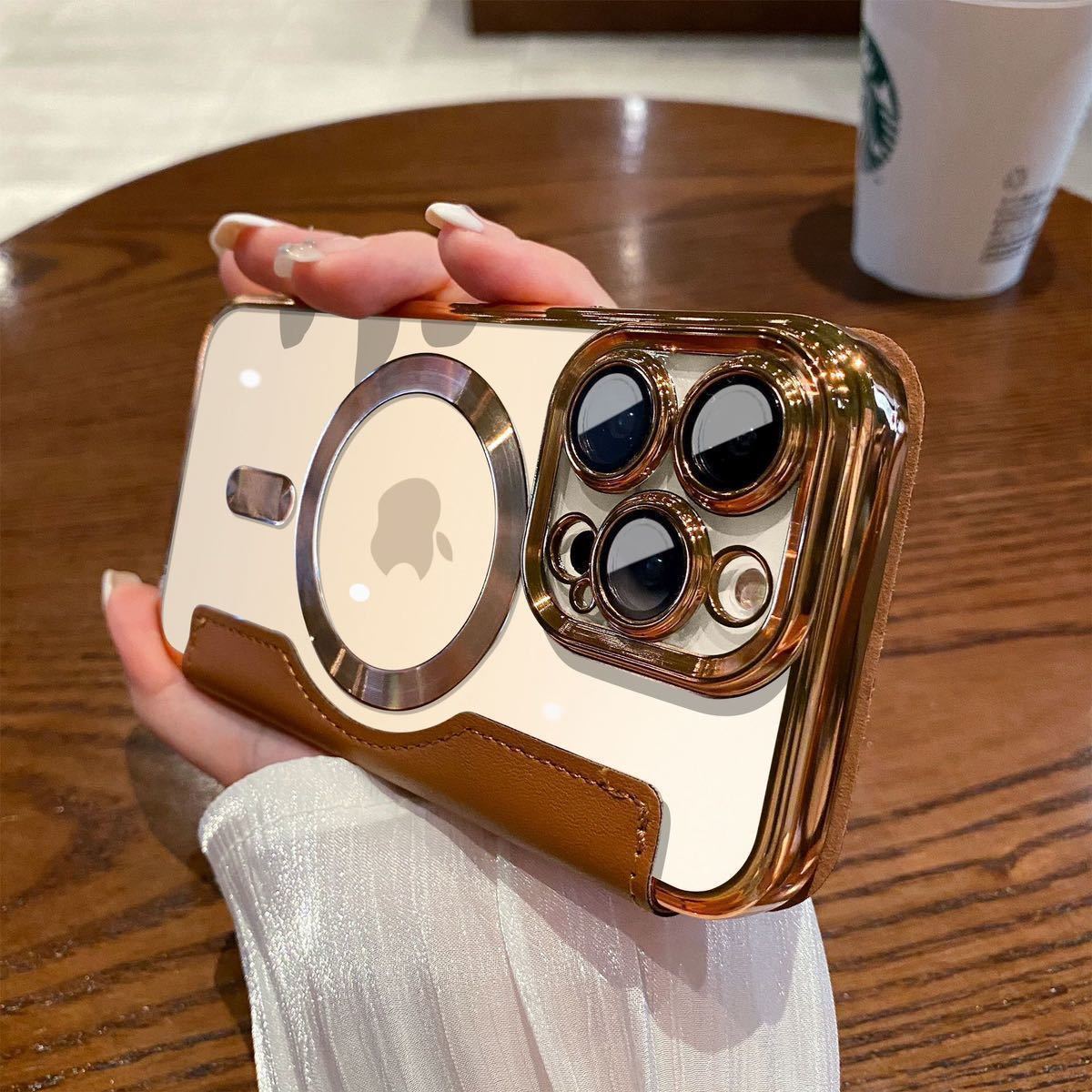 7色展開 iPhone 12 レザーケース アイフォン12 ケース iPhone12 カバー 手帳型 カード収納 レンズ保護 メッキ加工 Magsafe充電 G拍卖