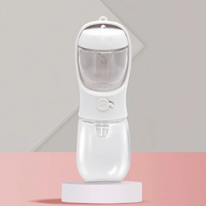 食品グレードの素材,犬,猫,旅行,ウォーターカップ,フードディスペンサー,子犬付きペット用ウォーターボトル 色:WHITE サイズ: 350ML拍卖