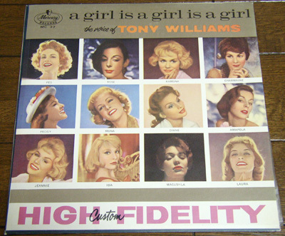 Tony Williams - A Girl Is A Girl Is A Girl - LP レコード/ Peg O' My Heart,Diane,Amapola,Mona Lisa,Ramona, Mercury - MC37,JAPAN拍卖