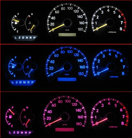 グランビア H10/H11/H16 メーターLED照明1台分セット! ブルー拍卖