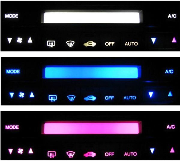 ステップワゴン RF エアコンパネルLED照明セット!ブルー拍卖