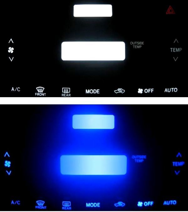 カローラ ランクスZE120系 エアコンパネルLED照明! レッド拍卖