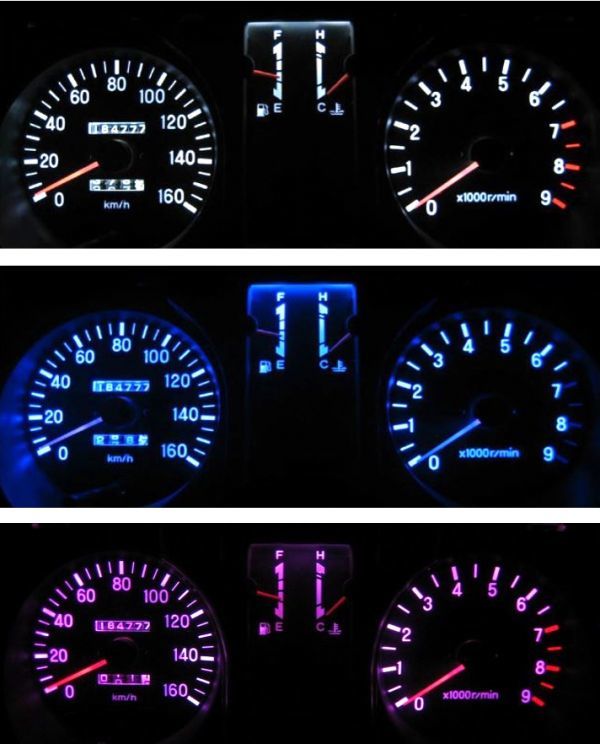 パジェロ ジュニア H57A メーターLED照明1台分セット!ホワイト拍卖