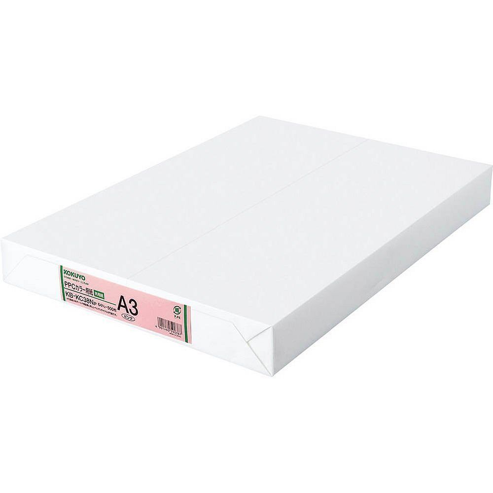 コクヨ PPCカラー用紙 共用紙 A3 500枚 ピンク KB-KC38NP拍卖