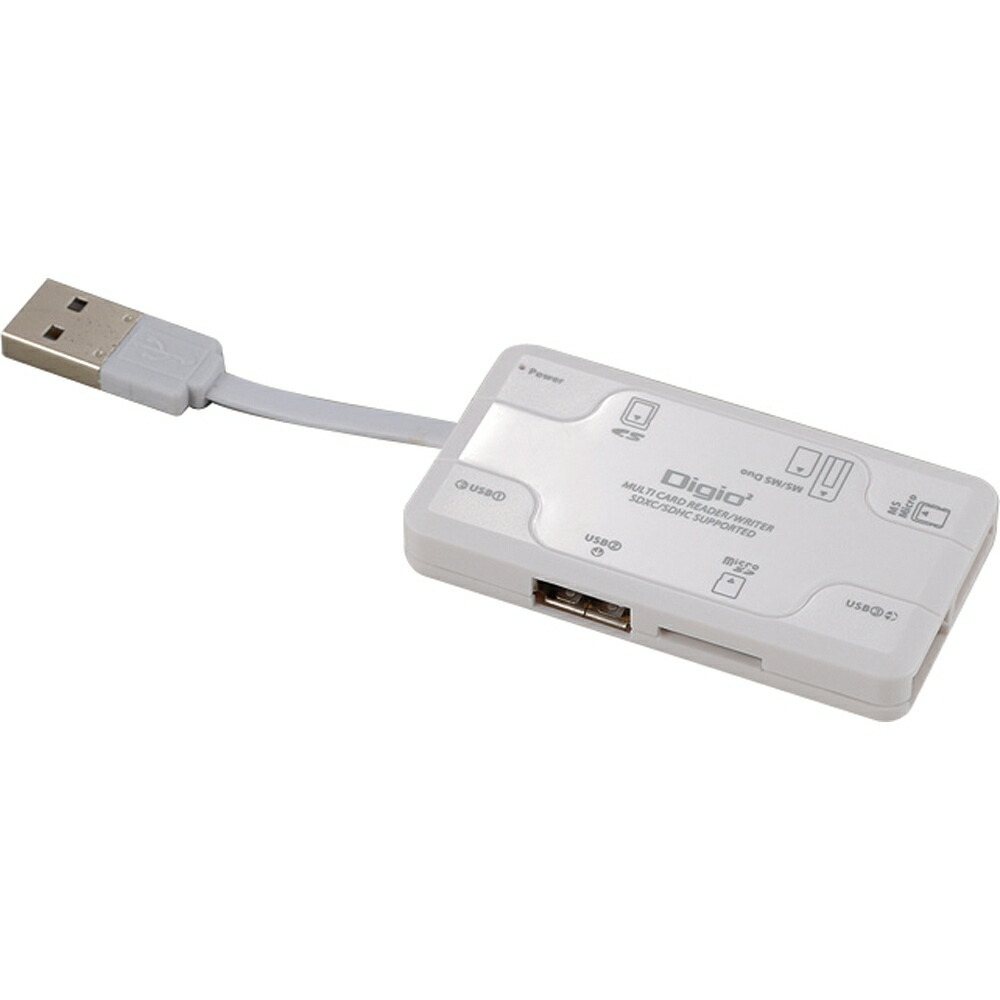 (まとめ買い)ナカバヤシ USB2.0マルチカードリーダー・ライター ホワイト CRW-5M53W 〔×3〕拍卖