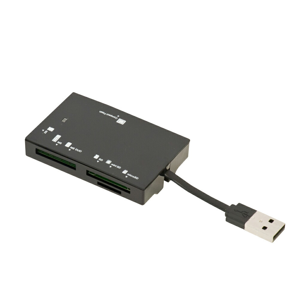 (まとめ買い)ナカバヤシ USB2.0マルチカードリーダー ブラック CRW-5M67BK 〔×3〕拍卖