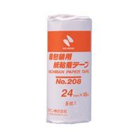 ニチバン 紙粘着テープ208 24mm 茶 5巻 208-24 00004666拍卖