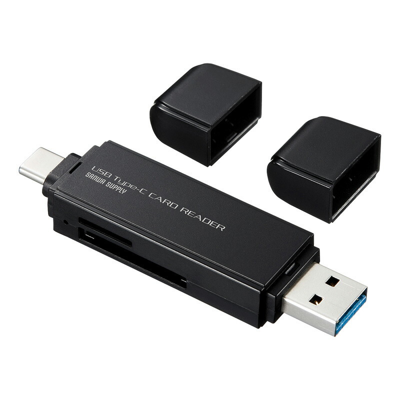 (まとめ買い)サンワサプライ USB Type-Cコンパクトカードリーダー ADR-3TCMS6BK 〔×3〕拍卖