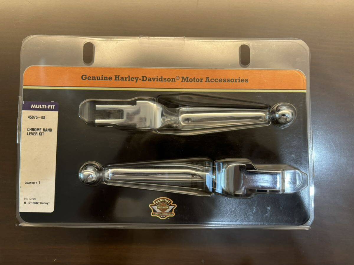 ハーレー純正 クローム・ハンドコントロールレバー 45075-08 '08-LATER ソフテイル ダイナ拍卖