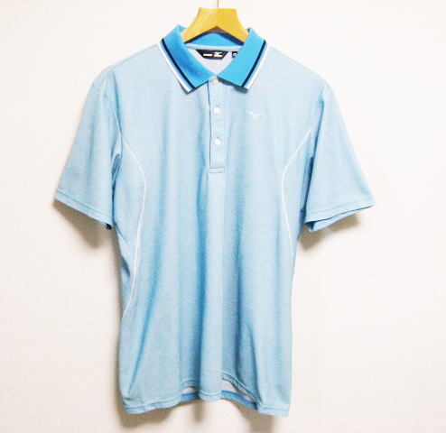美品 MIZUNO GOLF ミズノゴルフ 半袖ポロシャツ 2XL ブルー拍卖