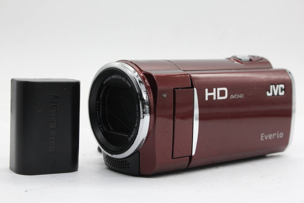 【返品保証】 【録画再生確認済み】JVC Everio GZ-HM450-R レッド 40x バッテリー付き ビデオカメラ v4248拍卖